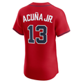 Crovyie A.Braves #13 Ronald Acuña Jr. Red Alternate 2 Elite Stitched Personalized Jerseys