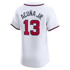 Crovyie A.Braves #13 Ronald Acuña Jr. White Home Elite Stitched Personalized Jerseys