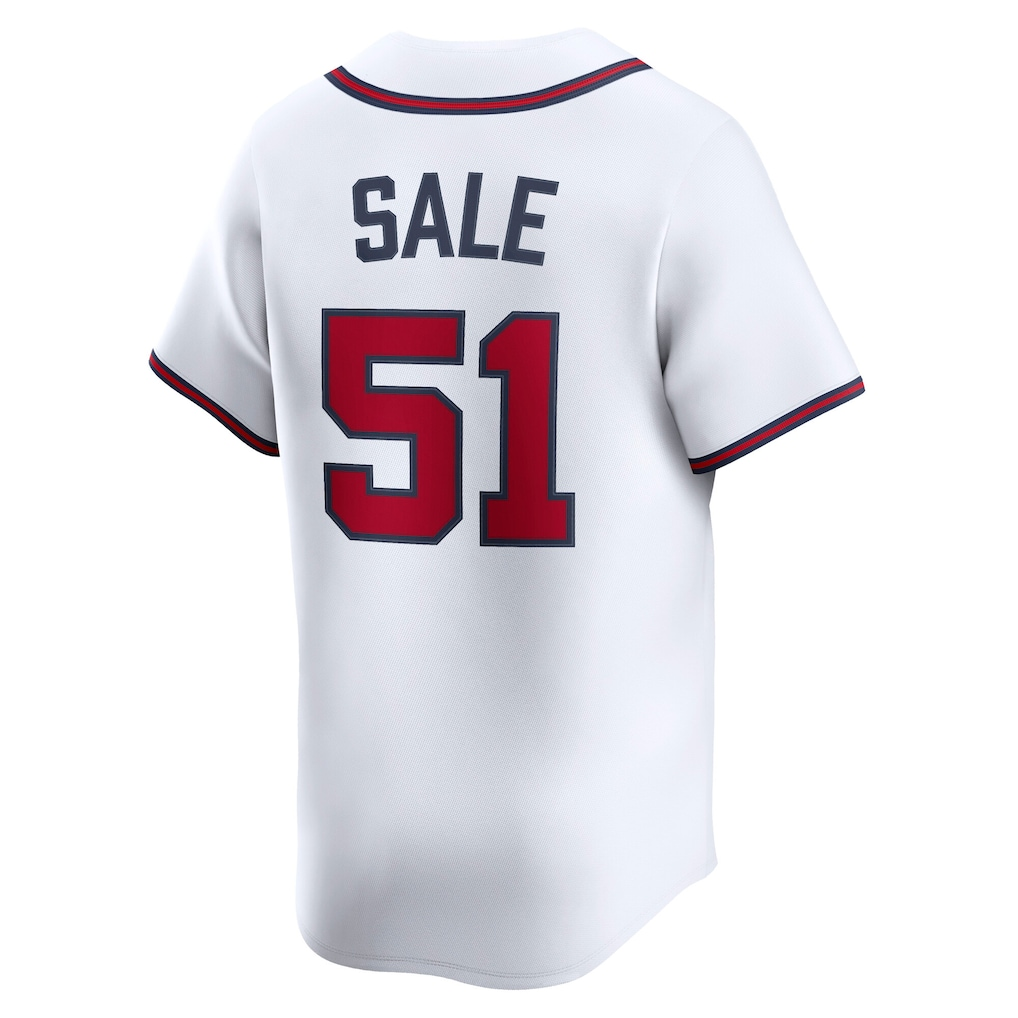 RONEY A.Braves #51 Chris Sale White Home Limited Player Stitched Jersey