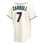 Crovyie A.Diamondbacks #7 Corbin Carroll Cream Home Replica Stitched Personalized Jerseys
