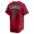 Crovyie A.Diamondbacks #7 Corbin Carroll Red Alternate Limited Stitched Personalized Jerseys