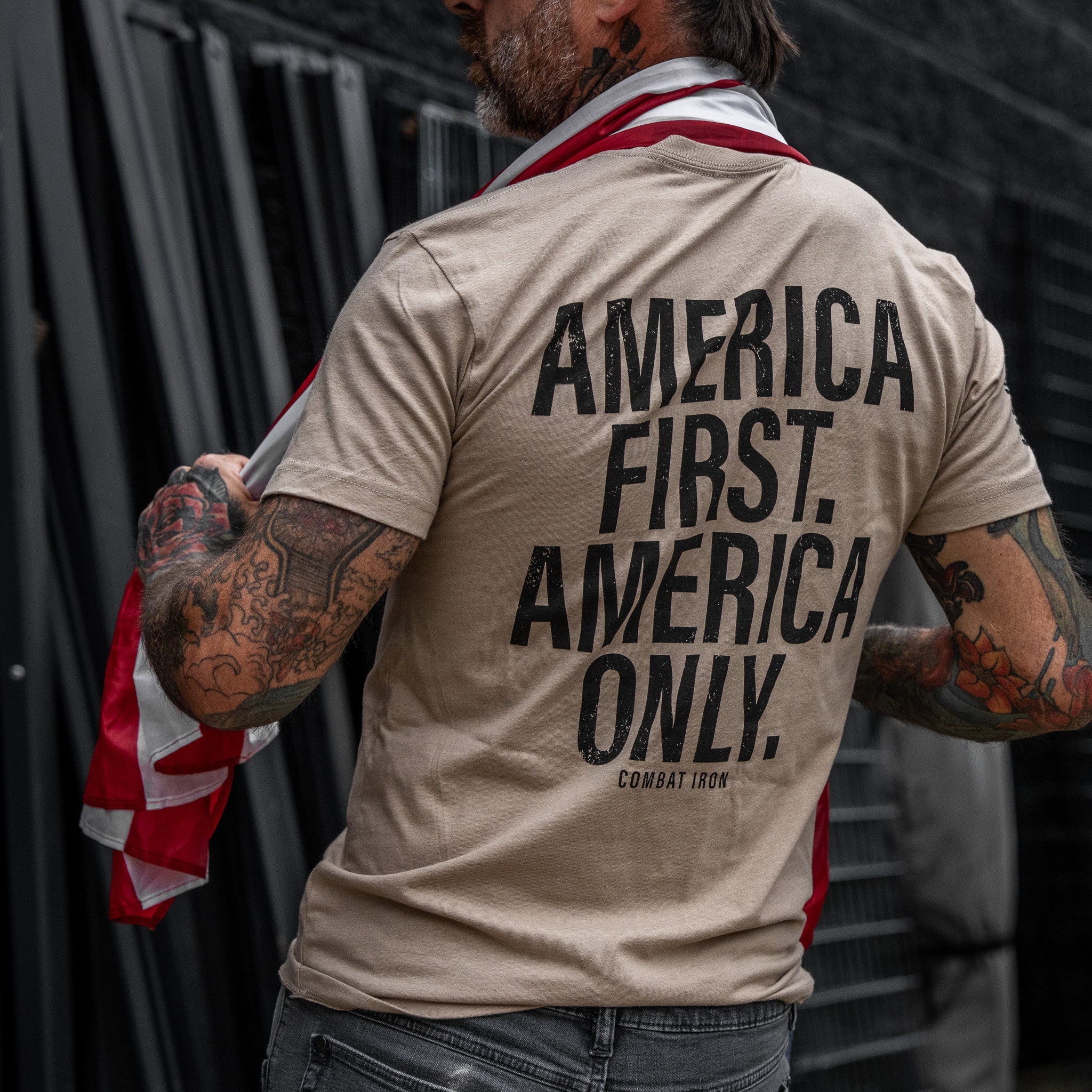 America First. American Only. Men's T-Shirt