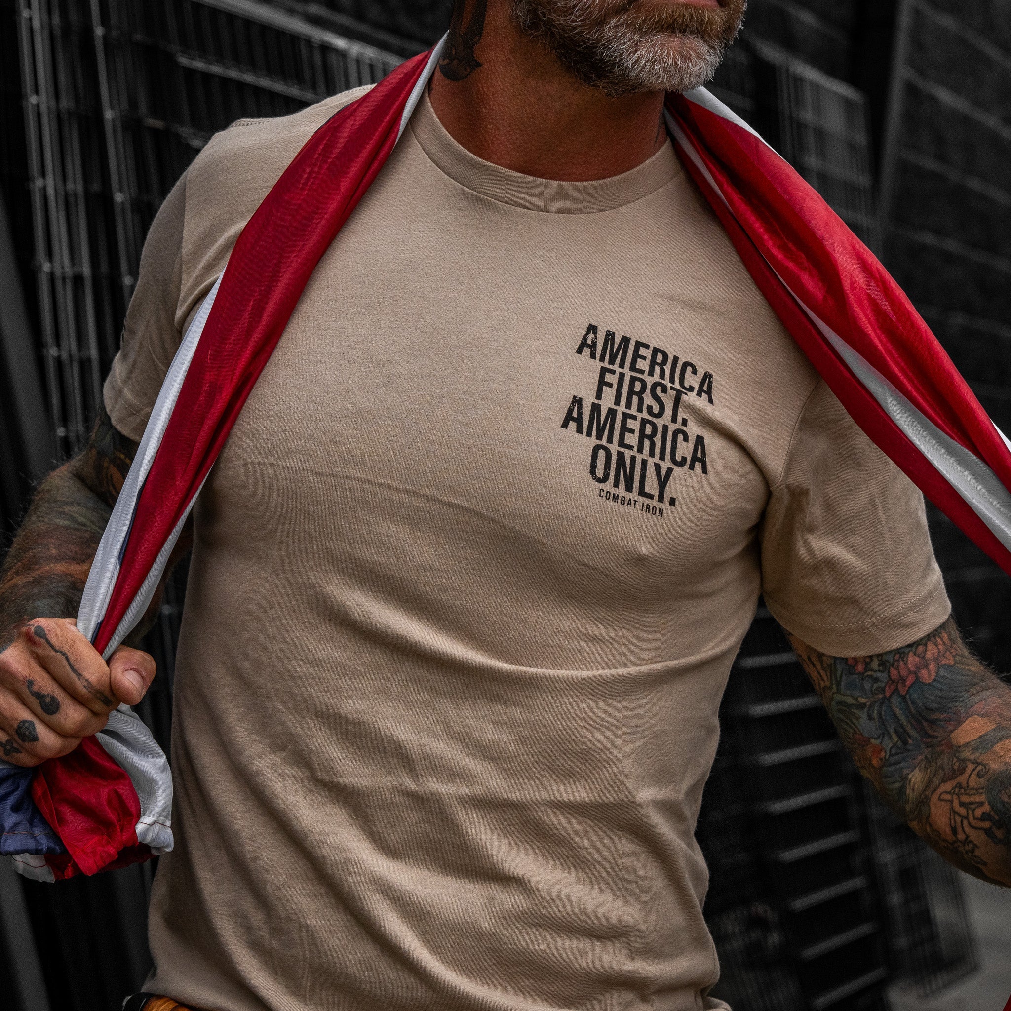 America First. American Only. Men's T-Shirt