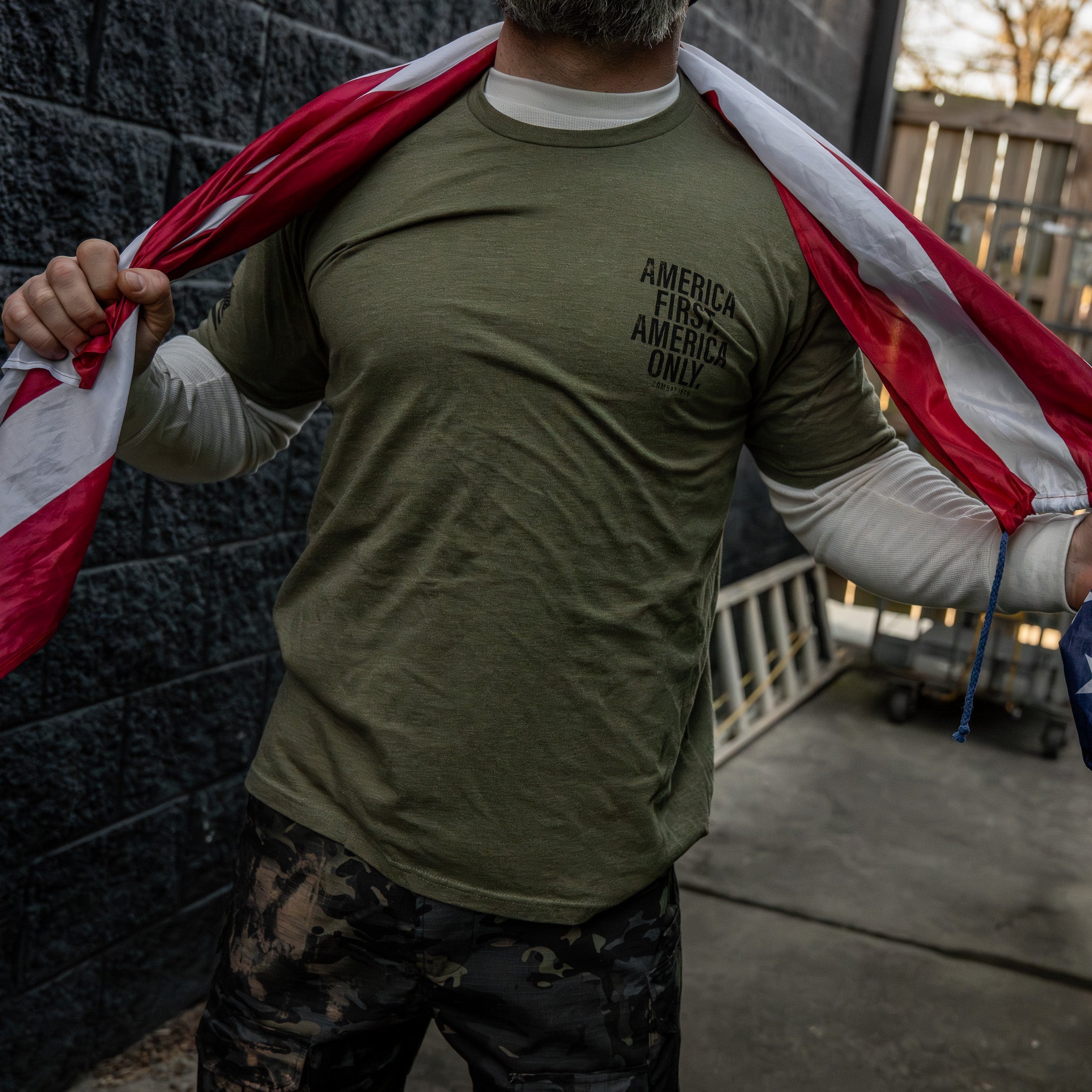 America First. American Only. Men's T-Shirt