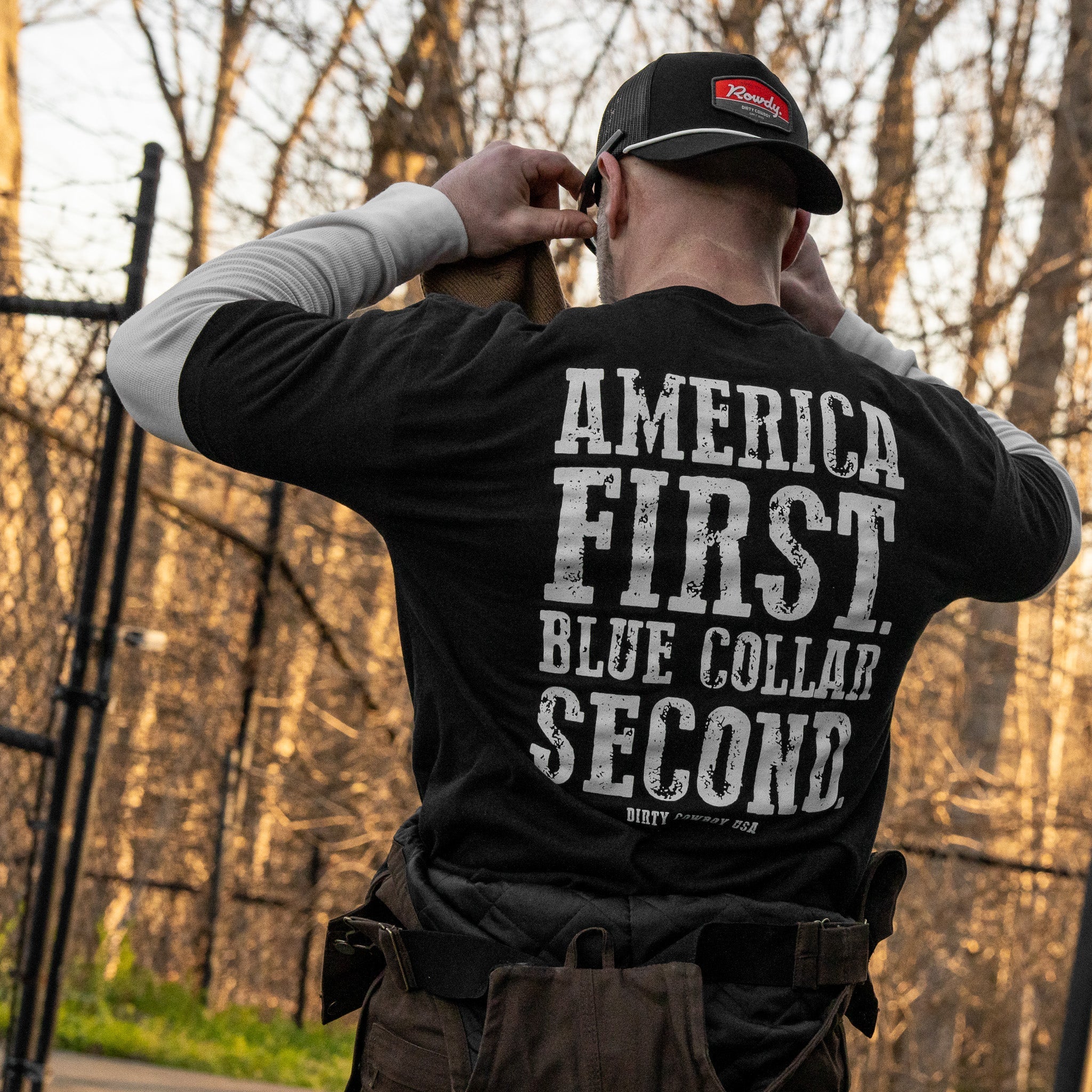 America First Blue Collar Second Men's T-Shirt
