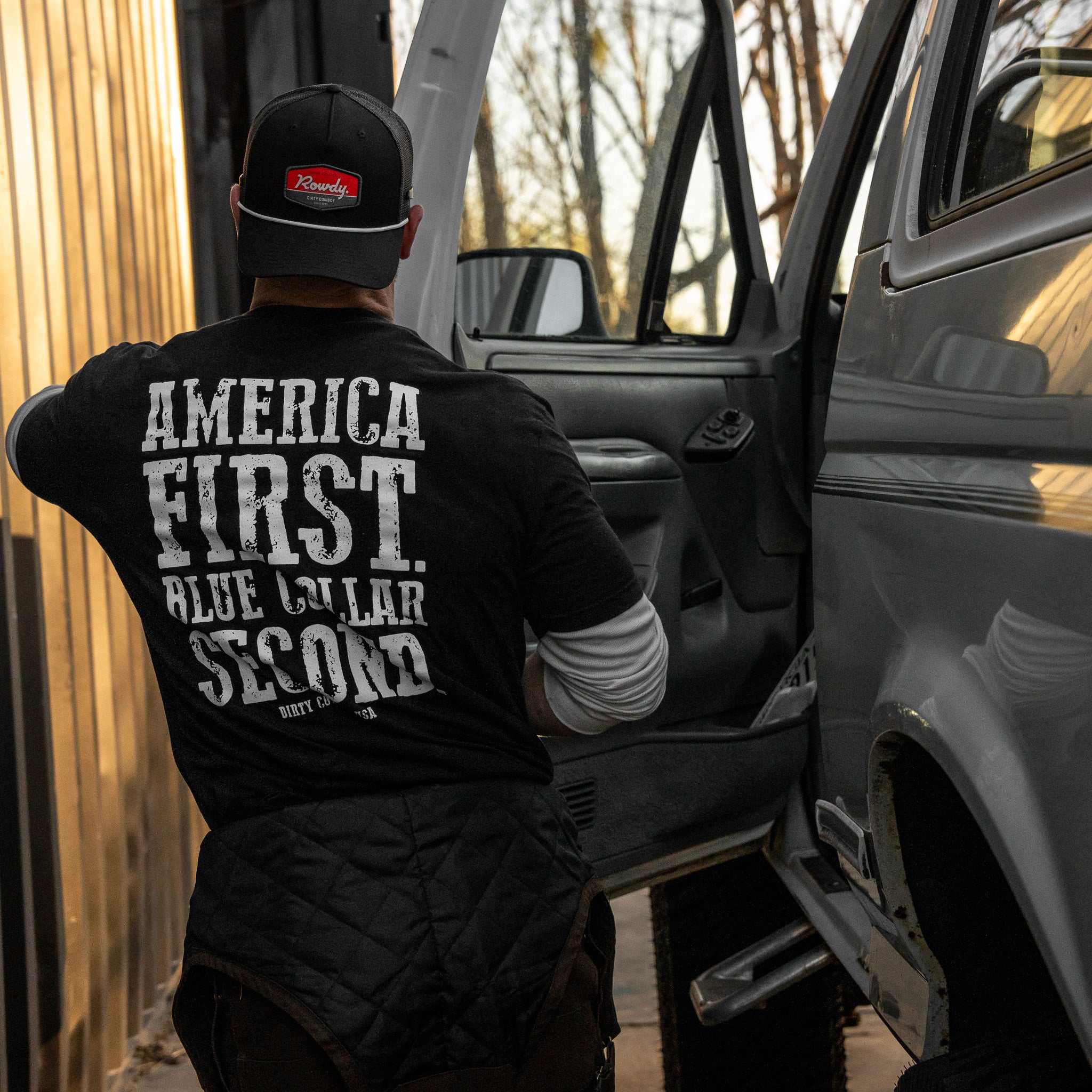 America First Blue Collar Second Men's T-Shirt