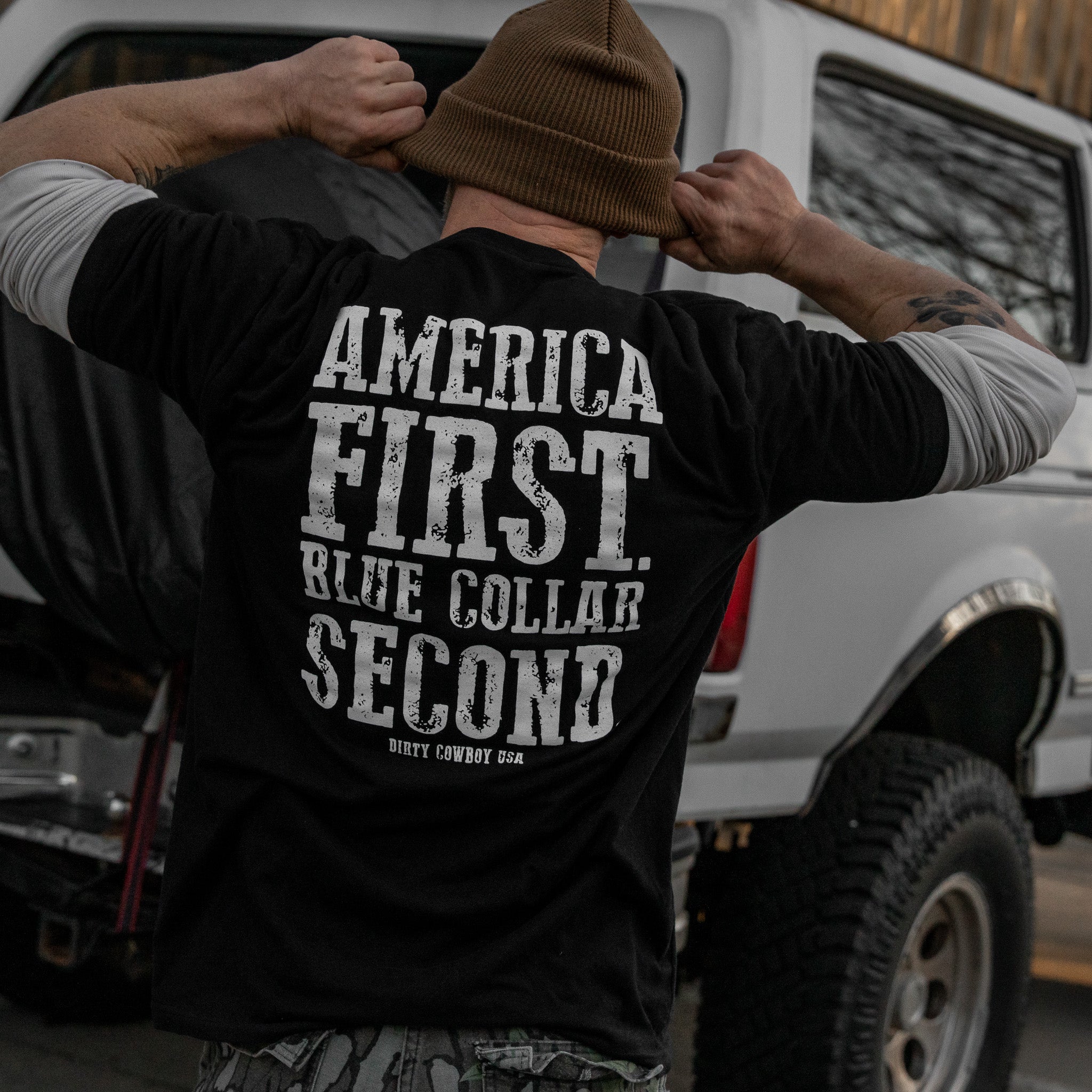 America First Blue Collar Second Men's T-Shirt