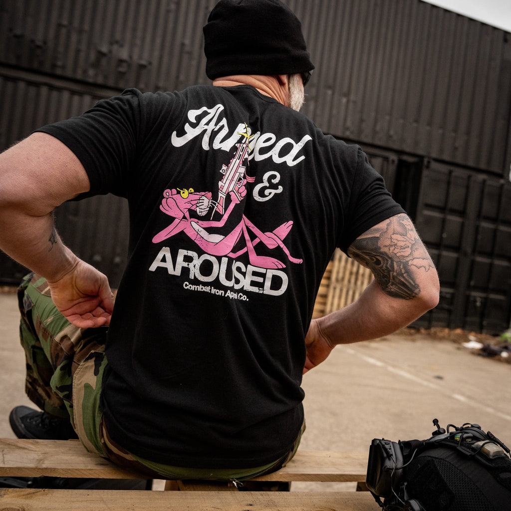 Armed and Aroused  Men's T-Shirt