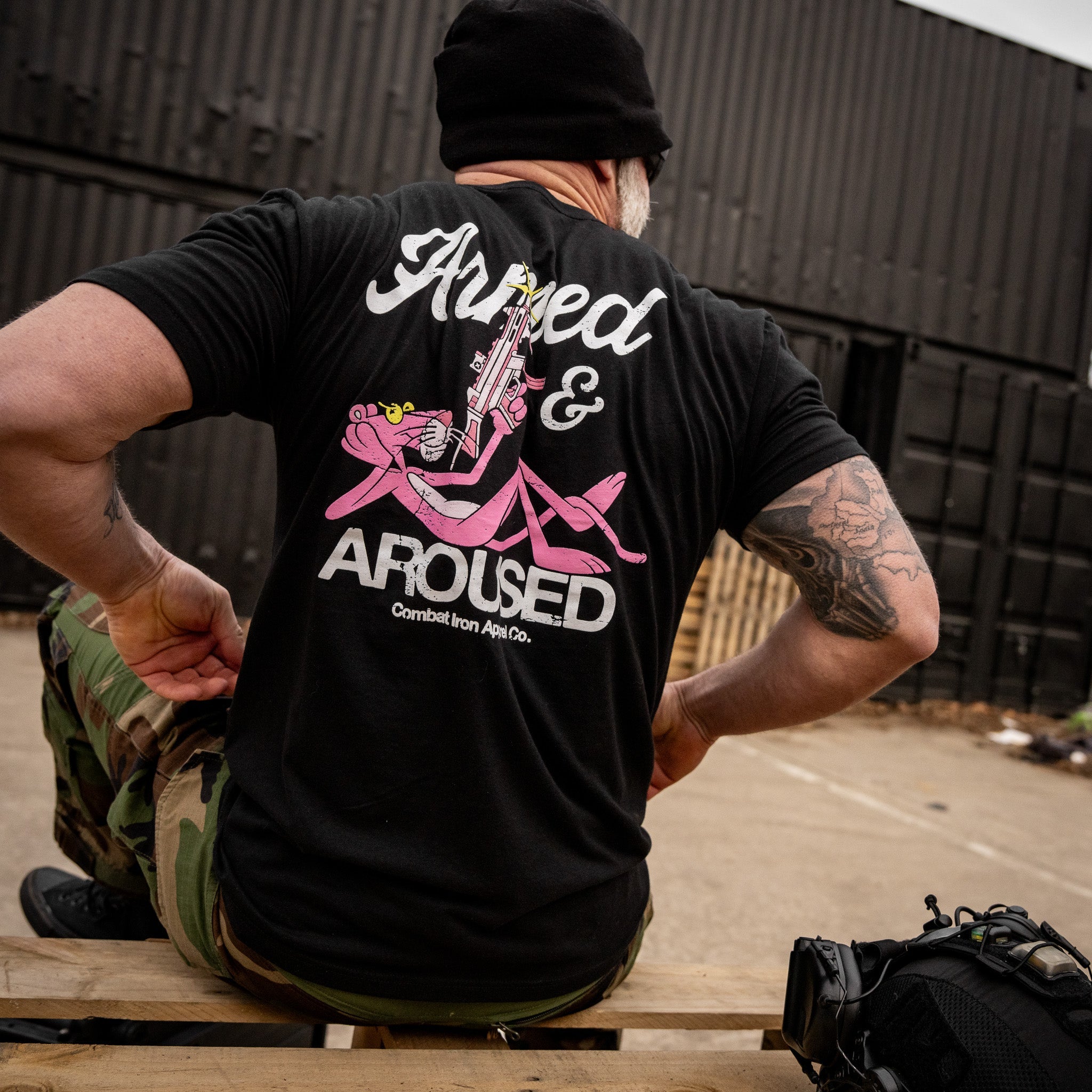 Armed and Aroused  Men's T-Shirt