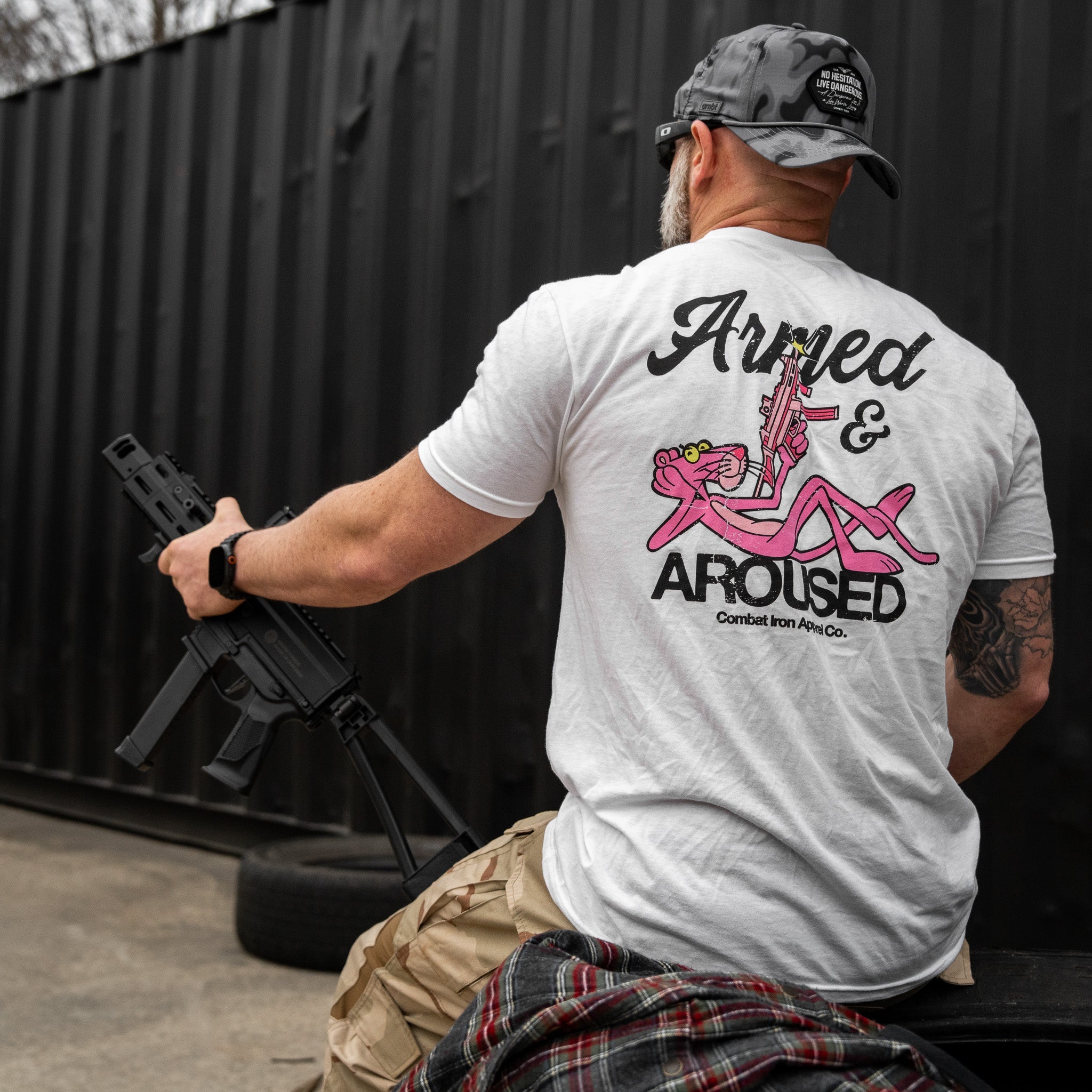 Armed and Aroused  Men's T-Shirt