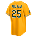 Crovyie Athletics #25 Brent Rooker Gold Alternate Stadium Stitched Personalized Jerseys