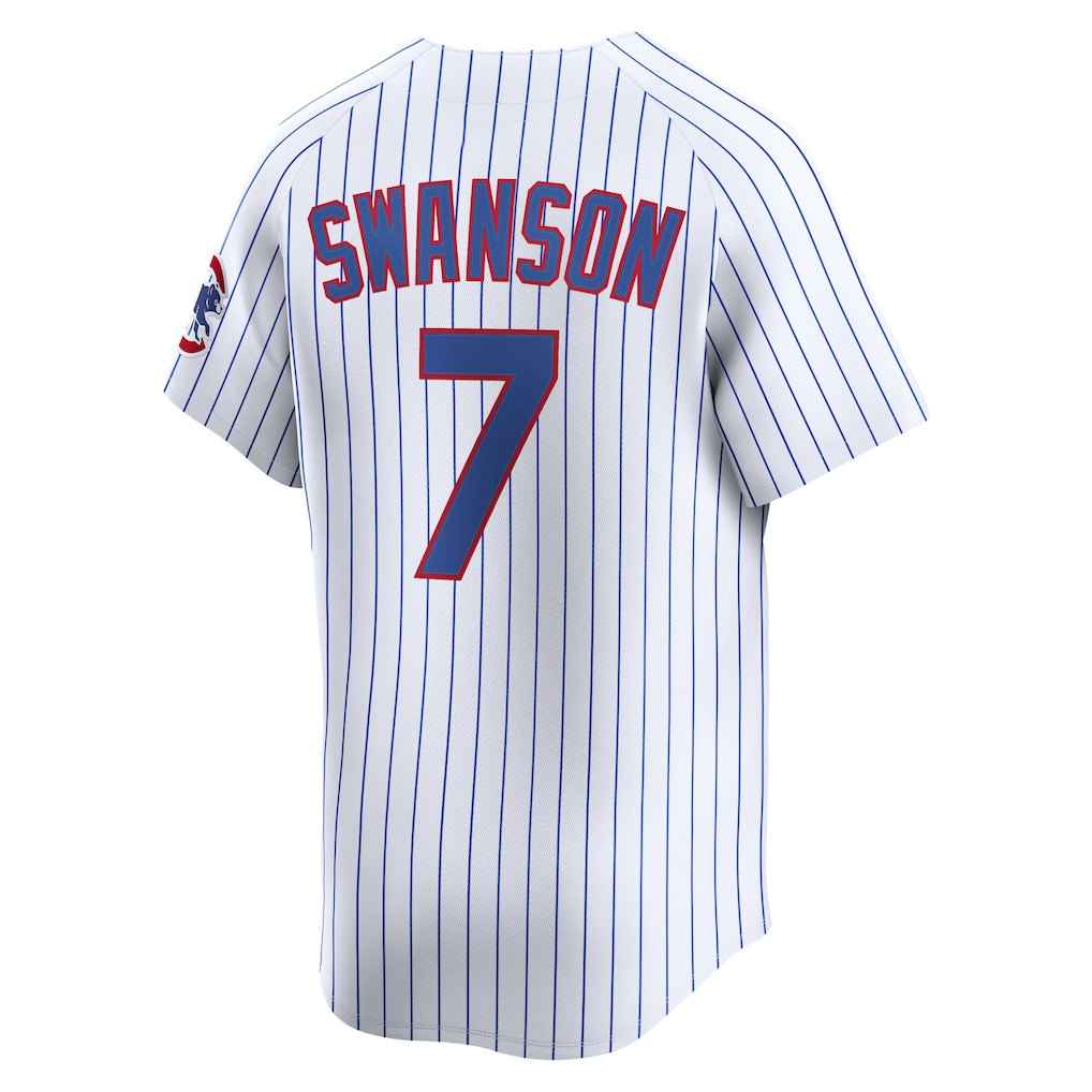 RONEY C.Cubs #7 Dansby Swanson White Home Limited Player Stitched Jersey