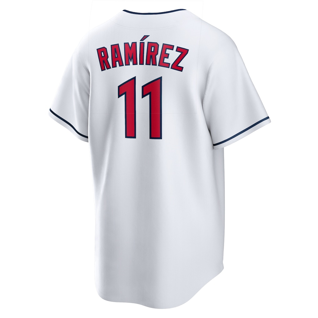 RONEY C.Guardians #11 José Ramírez White Replica Player Stitched Jersey