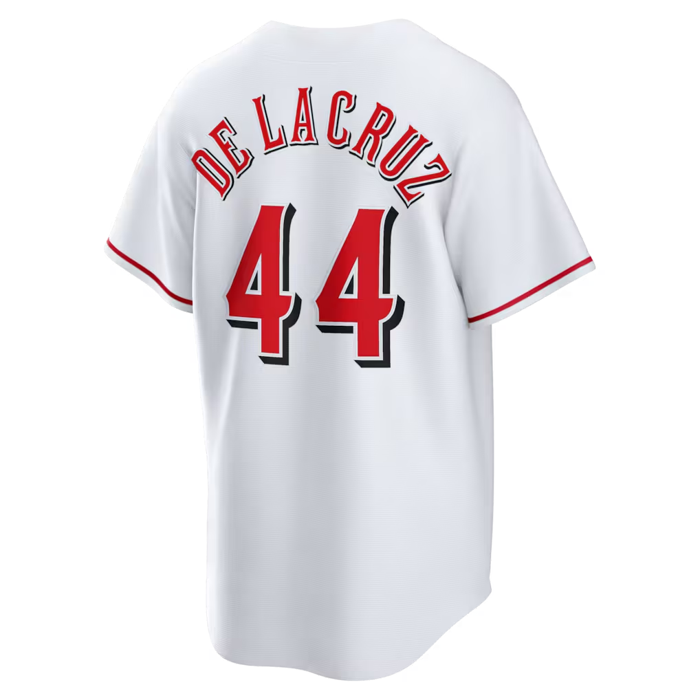 RONEY C.Reds #44 Elly De La Cruz White Alternate 2 Replica Stitched Jersey