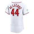 RONEY C.Reds #44Elly De La Cruz White Home Authentic Sponsor Patch Stitched Jersey