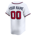 Crovyie Custom A.Braves White Home Limited Stitched Personalized Jerseys