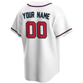 Crovyie Custom A.Braves White Home Replica Stitched Personalized Jerseys