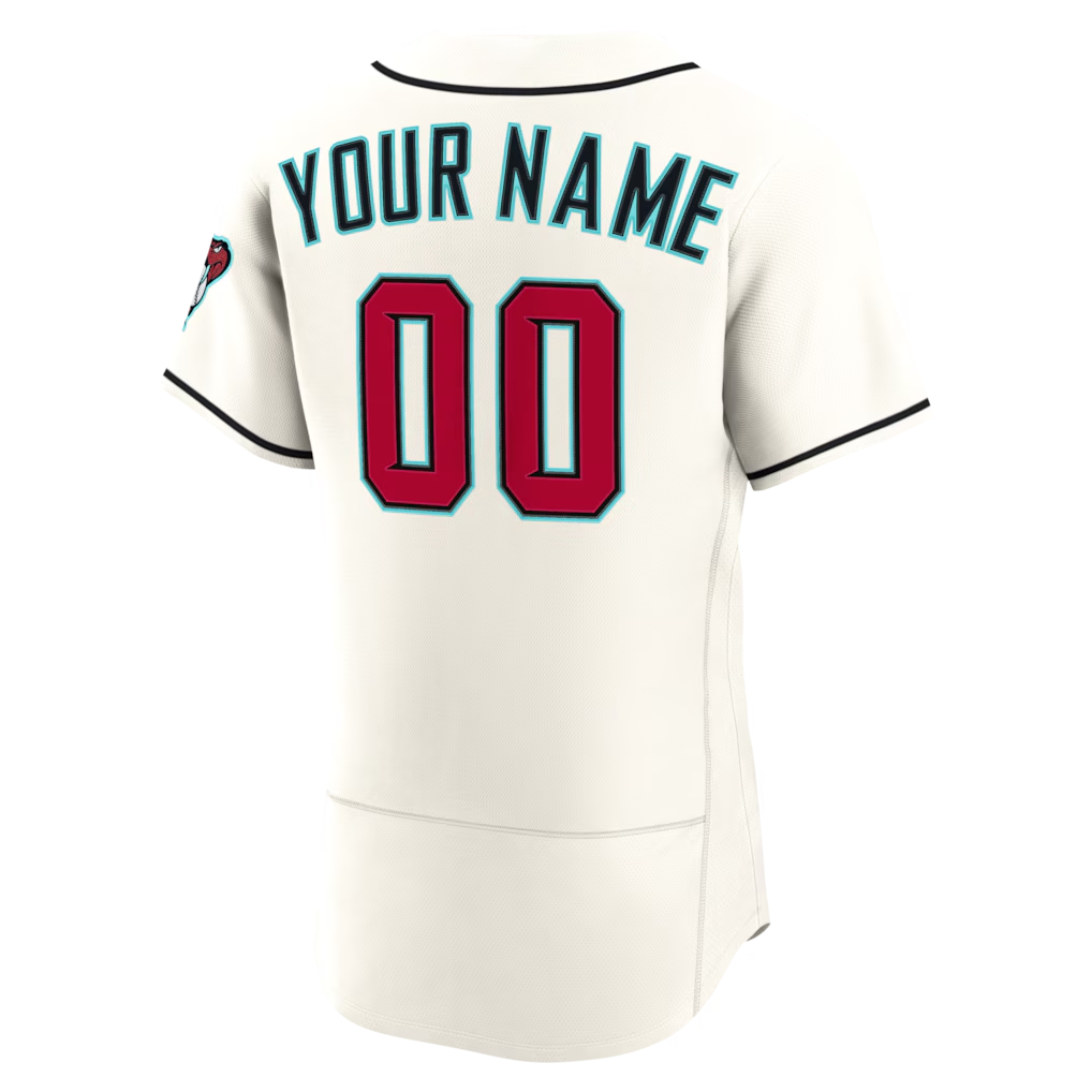 Crovyie Custom A.Diamondbacks Cream Home Authentic Stitched Personalized Jerseys
