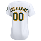 Crovyie Custom O.Athletics White Home Limited Stitched Personalized Jerseys