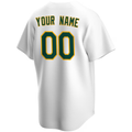 Crovyie Custom O.Athletics White Home Replica Stitched Personalized Jerseys