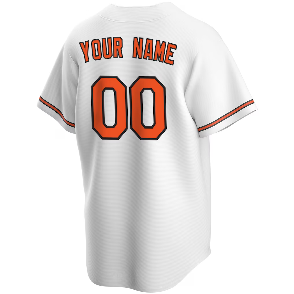 RONEY Custom B.Orioles White Home Replica Stitched Jersey