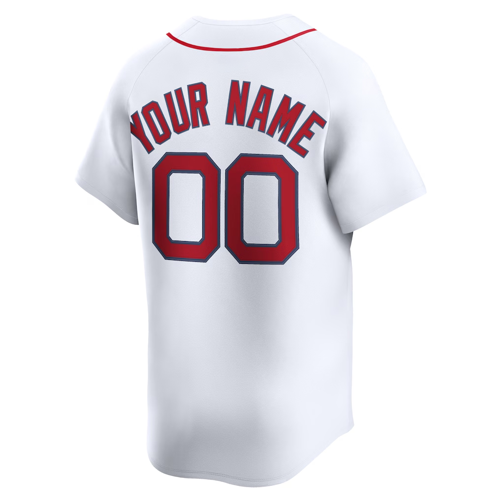 RONEY Custom B.Red Sox White Home Limited Stitched Jersey