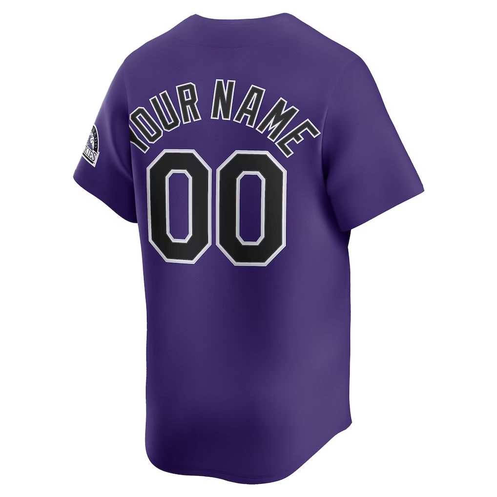RONEY Custom C.Rockies Purple Alternate Limited Stitched Jersey