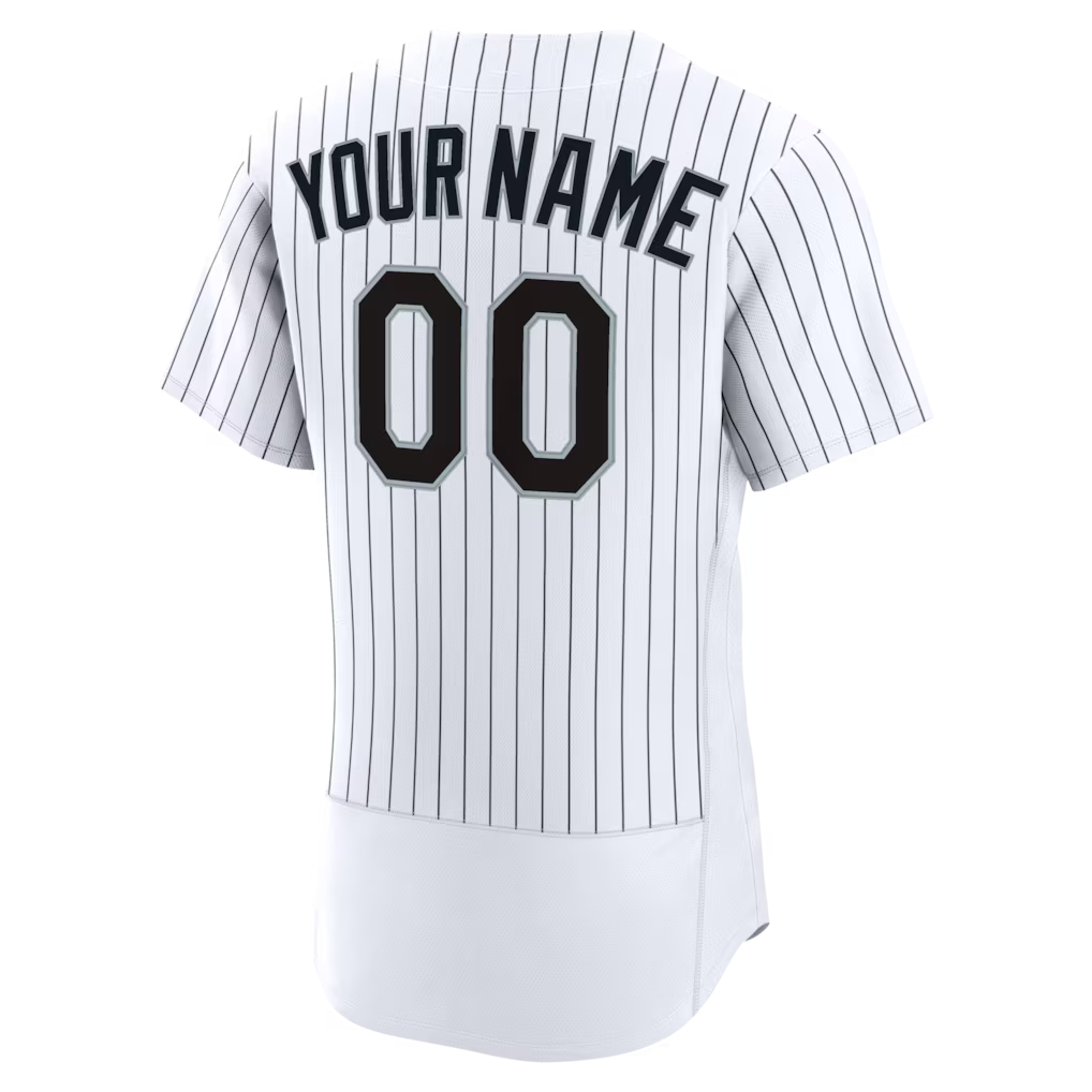 RONEY Custom C.White Sox White Home Authentic Stitched Jersey