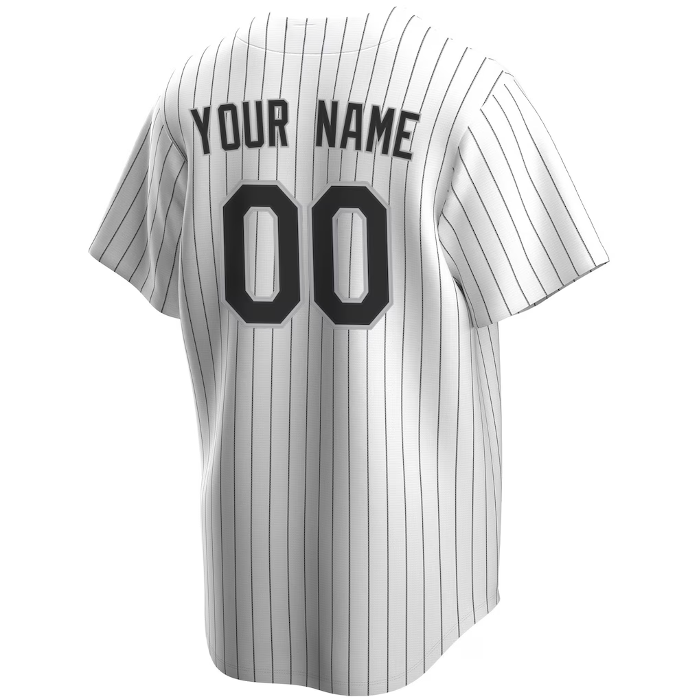 RONEY Custom C.White Sox White Home Replica Stitched Jersey