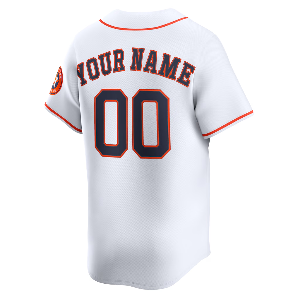 RONEY Custom H.Astros White Home Limited Stitched Jersey