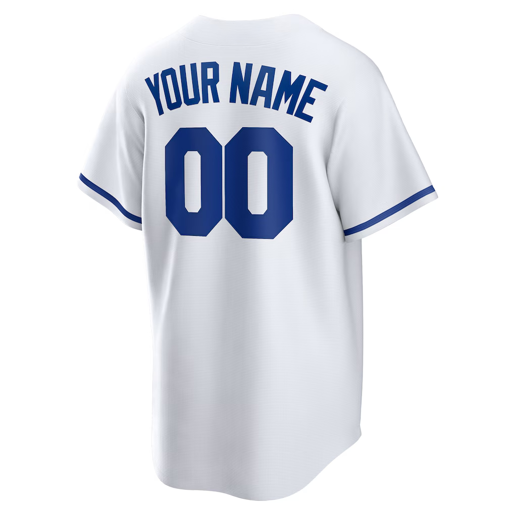 RONEY Custom K.City Royals White Replica Stitched Jersey