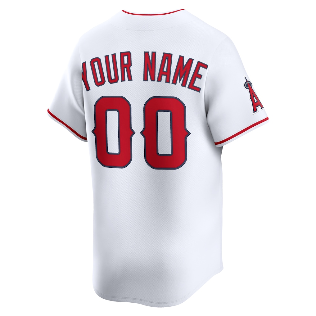 RONEY Custom LA.Angels White Home Limited Stitched Jersey