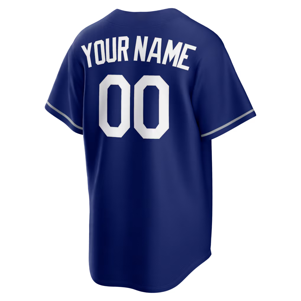 RONEY Custom LA.Dodgers Royal Alternate Replica Stitched Jersey