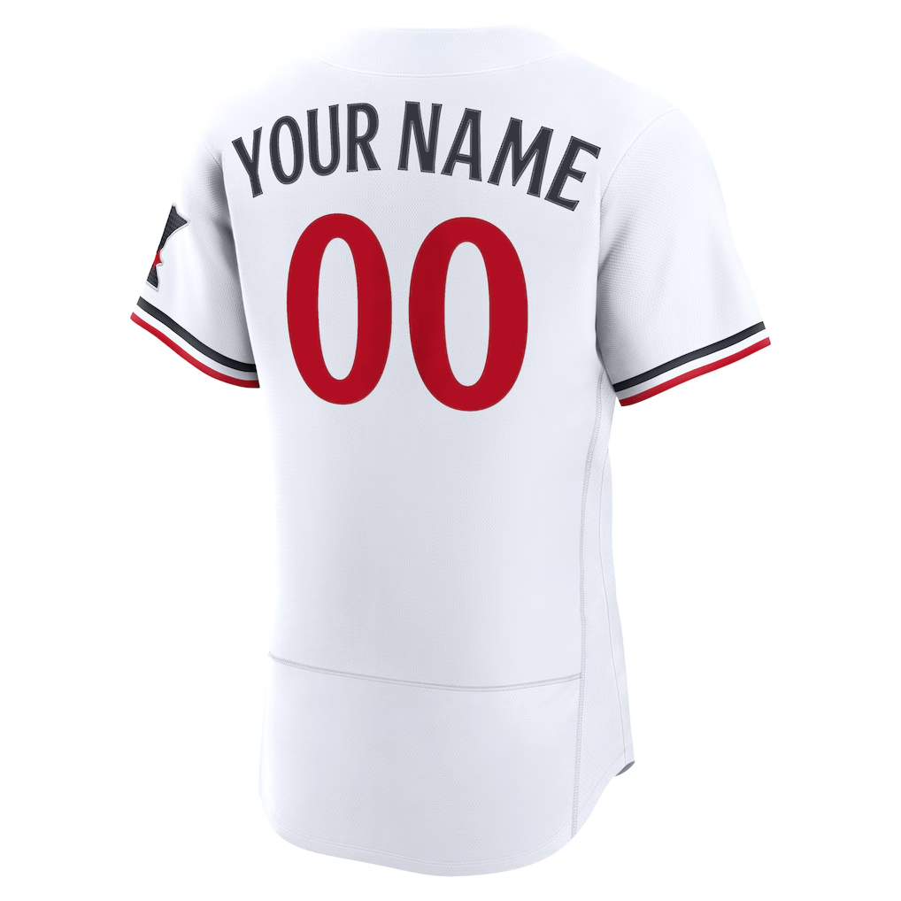 RONEY Custom M.Twins White Home Authentic Stitched Jersey
