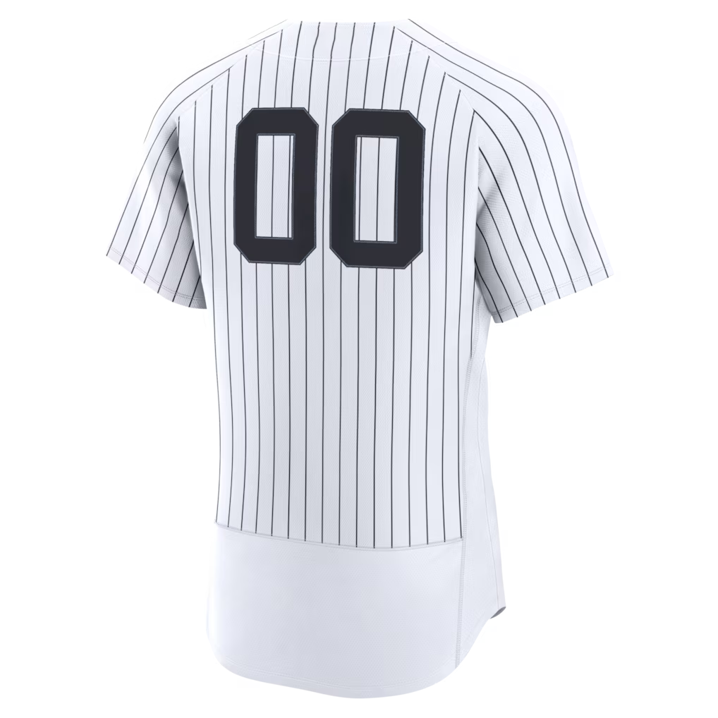 RONEY Custom NY.Yankees White Home Authentic Stitched Jersey
