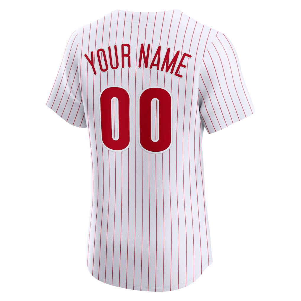 RONEY Custom PH.Phillies White Home Elite Stitched Jersey
