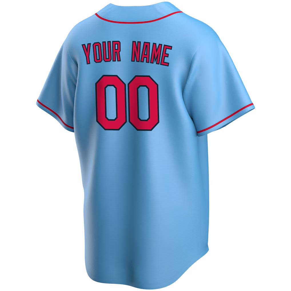 RONEY Custom St.Louis.Cardinals Light Blue Alternate Replica Stitched Jersey