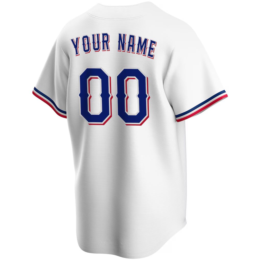 RONEY Custom T.Rangers White Home Replica Stitched Jersey