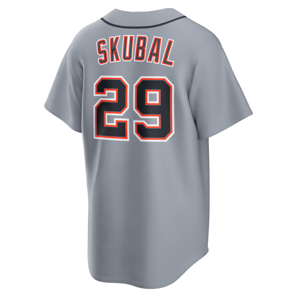 RONEY D.Tigers #29 Tarik Skubal Gray Road Limited Stitched Jersey