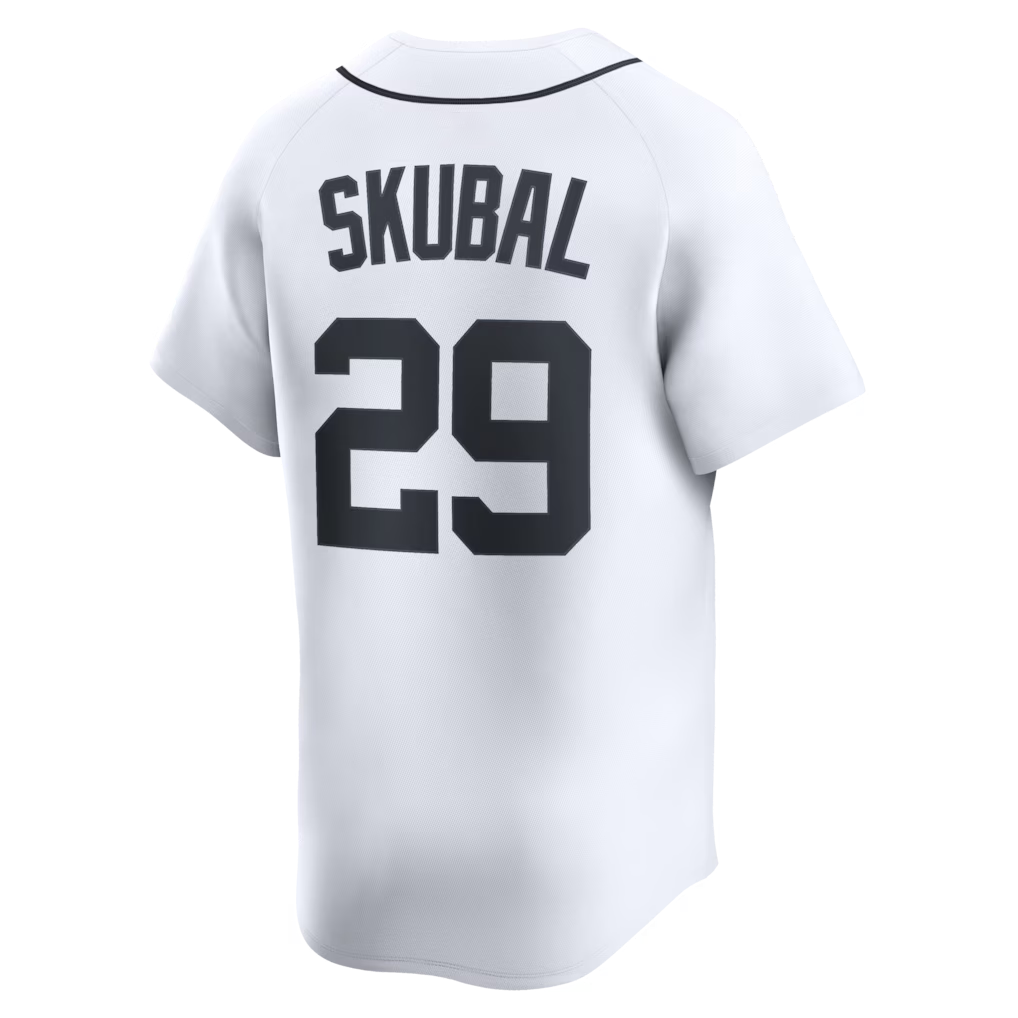 RONEY D.Tigers #29 Tarik Skubal White Home Limited Player Stitched Jersey