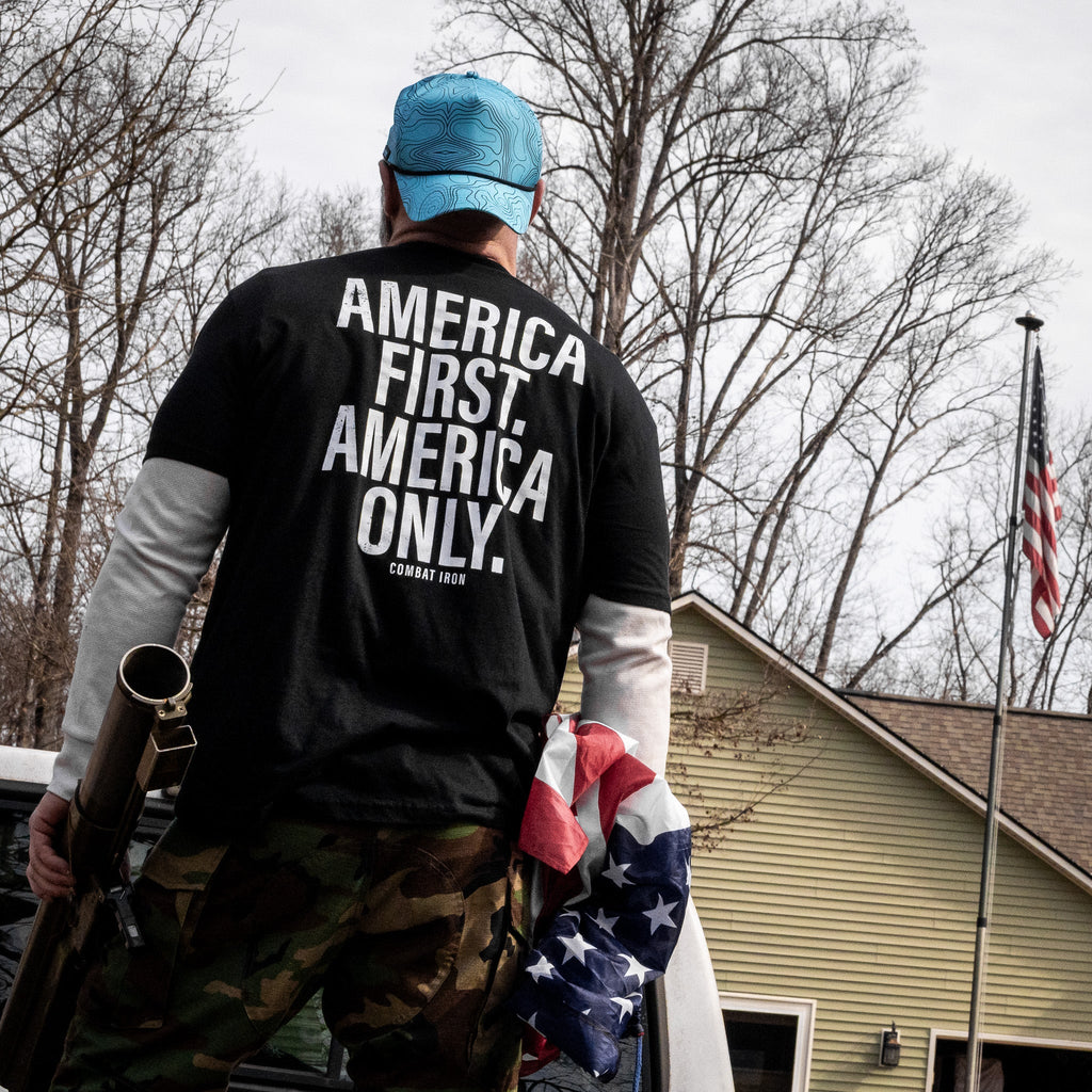 America First. American Only. Men's T-Shirt