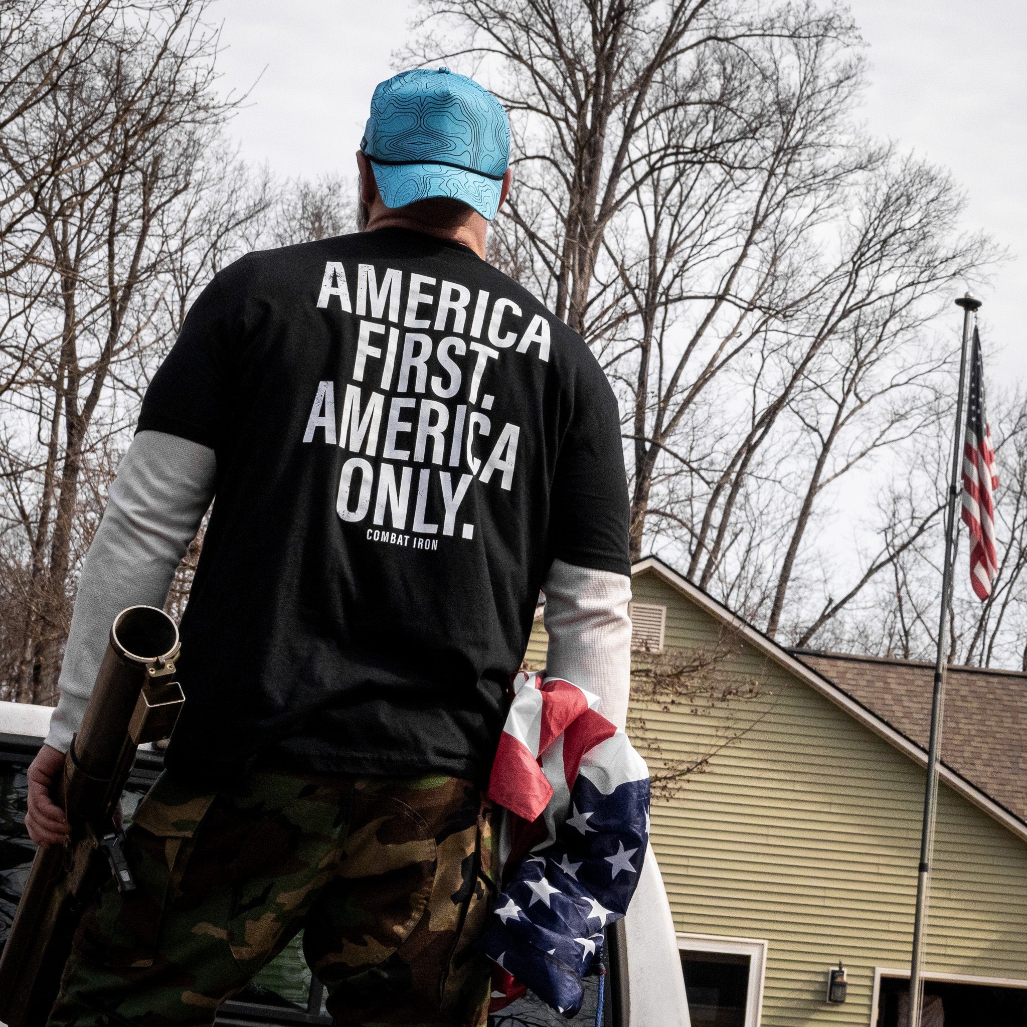 America First. American Only. Men's T-Shirt