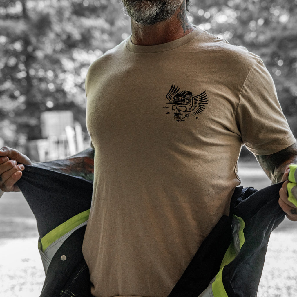 Blue Collar Skull Men's T-Shirt