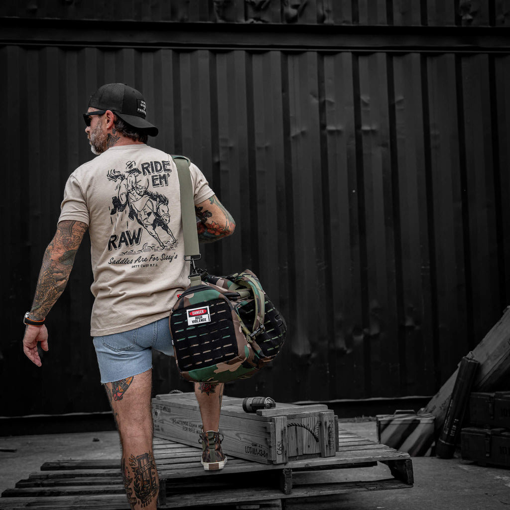 Ride 'Em Raw Saddles Are For Sissy's Men's T-Shirt