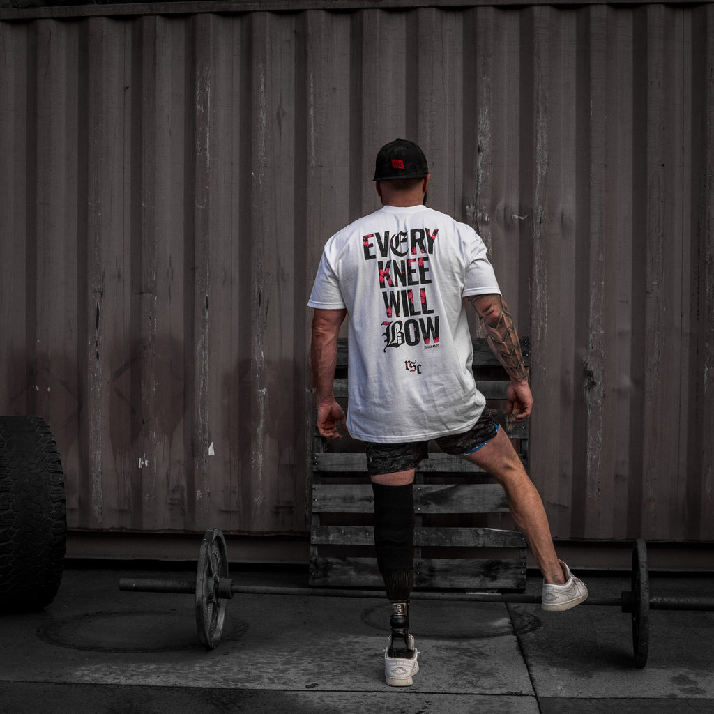 Every Knee Will Bow Men's Heavyweight T-Shirt