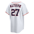 RONEY H.Astros #27 Jose Altuve White Home Replica Player Name Stitched Jersey
