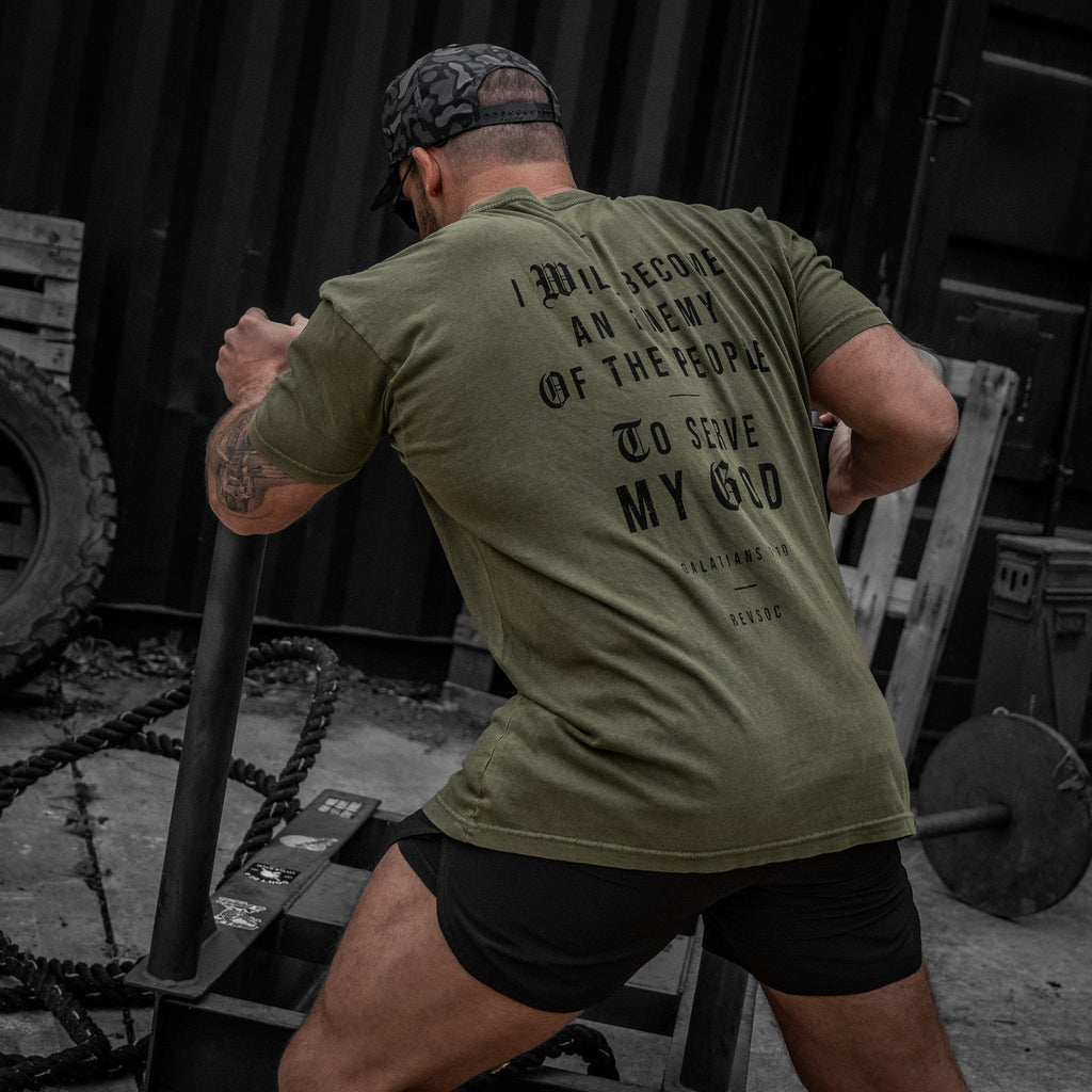 I Will Become An Enemy To The People Vintaged Midweight T-Shirt
