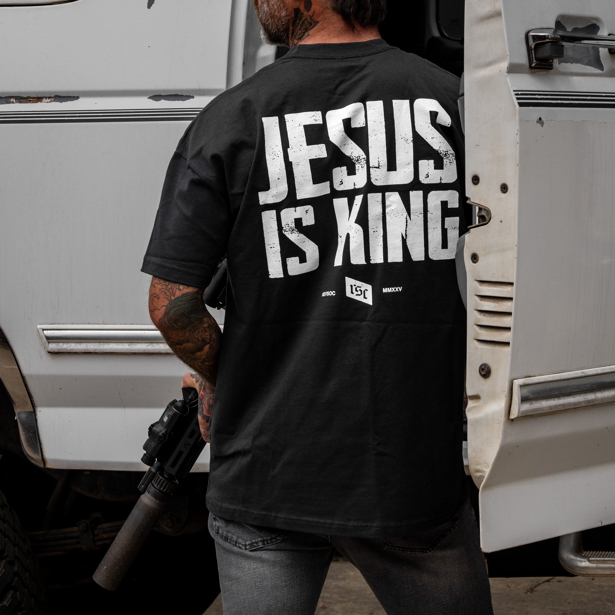 Jesus Is King Heavyweight Men's T-Shirt