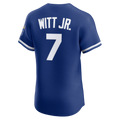 RONEY K.City Royals #7 Bobby Witt Jr. Royal Alternate 2 Elite Player Stitched Jersey