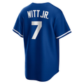 RONEY K.City Royals #7 Bobby Witt Jr. Rush Blue Alternate 2 Replica Stitched Jersey